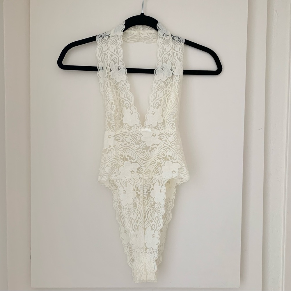 NWOT Vintage Frederick’s Lace Lingerie Bodysuit